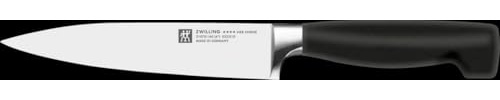 ZWILLING Vier Sterne Fleischmesser 16 cm, Rostfreier Spezialstahl, Ergonomischer Kunststoff-Griff, Schwarz [Made in Germany], Bunt