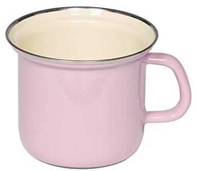 Riess 0269-006 Classic-Household Articments - Olla de colores pastel con borde cromado, 12 cm de diámetro, color rosa
