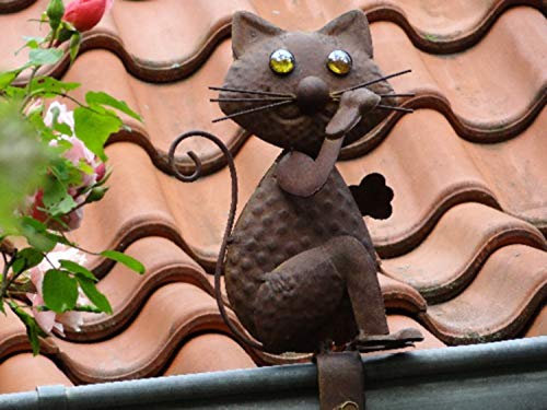Westerholt GmbH Dachrinnen- und Zaunfigur, Kupferlook, Katze