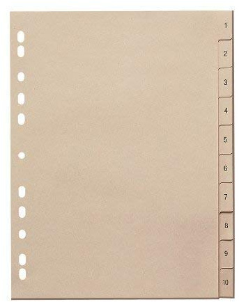 Keine Marke 846110-1110-81 Papier-Register 1-10 10x Vf A4