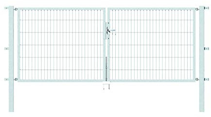 Alberts 646875 Doppeltor Flexo mit Zubehör | verschiedene Breiten und Höhen | feuerverzinkt | Breite 300 cm | Höhe 120 cm