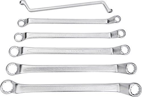 NEO TOOLS Doppel-Ringschlüssel SET 12-tlg 6-32 mm, Doppelringschlüssel, 45° | CrV-Stahl