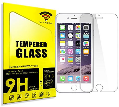 actecom® Protector Pantalla para iPhone 6 / 6S / 4,7 Cristal Vidrio Templado