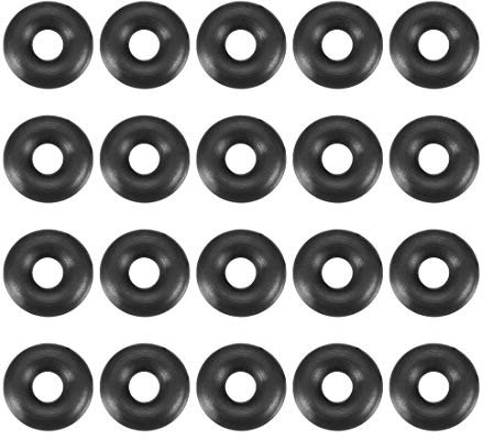 sourcing map 20Stk.Nitrilkautschuk O-Ringe 6 mm AD 2 mm ID 2 mm Breite metrische Dichtung