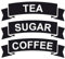 CRibbon Set of Coffee/Tea/Sugar Vinyl Stickers/Labels for storage jars canisters (BLACK)