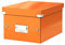Leitz, Kleine Aufbewahrungs- und Transportbox, Orange, Mit Deckel, Für A5, Click & Store, 60430044