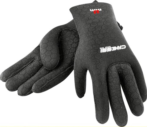 Cressi High Stretch Gloves -Unisex 5-Finger-Tauchhandschuhe aus Weichem, Einfach Gefüttertem, Hochfestem Neopren