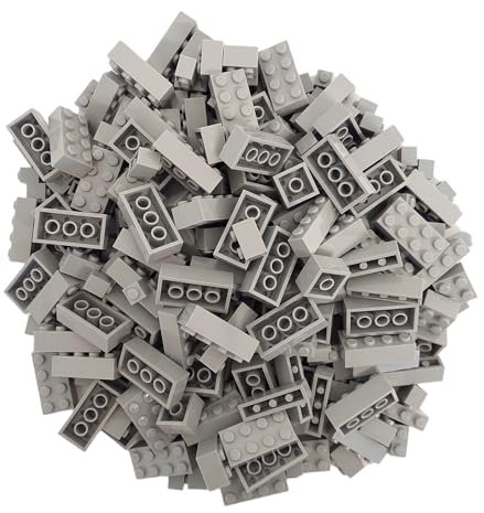 Q-Bricks Classic Bausteine-Box | 300 STK. Grundbausteine in 5 Formen | Farbe: Fenstergrau | Verpackt in Einer wiederverwendbaren Box | 100% kompatibel | Hergestellt in der EU