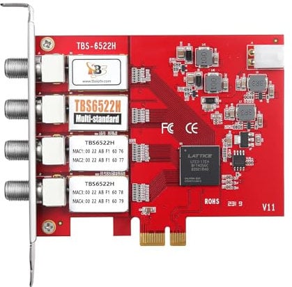 TBS Dual Tuner PCIe Card Multi Standard Digital TV Card Live TV/ Window/ Linux/ HTPC/ IPTV Server