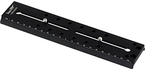 Haoge 220mm Rapid Connect Sliding Quick Release Plate for Manfrotto MVH400AHUS MVHN8AHUS MVHN12AHUS MVH608AHUS MVH612AHUS MVHN8AHUS MH054M0-Q5 MH055M0-Q5 MH055M8-Q5 MH057M0-Q5 Tripod Fluid Video Head
