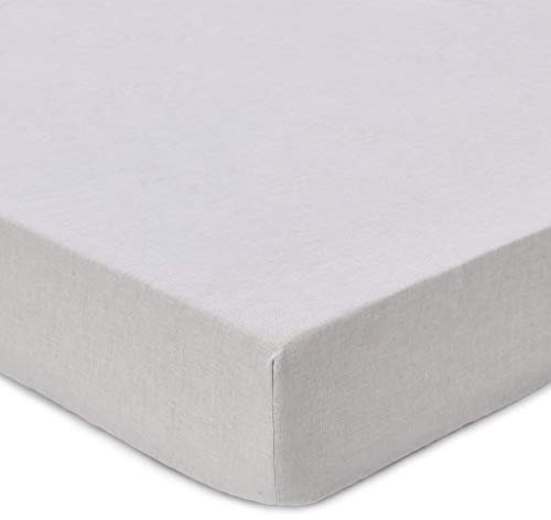 URBANARA Spannbettlaken Toulon 200x200 cm bis 25 cm Steghöhe I 100% europäisches Leinen Made in Portugal Oeko Tex Zertifiziert I Atmungsaktiv & Temperaturregulierend mit Gummizug I Natur