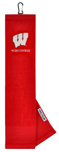 Team Effort Wisconsin Badgers Face/Club Embroidered Towel