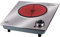 Jata V531 Cocina Eléctrica Vitrocerámica 1 Fuego con Una Placa de 18 cm, Cuerpo de Acero Inoxidable, Termostato Regulable de Temperatura, 1200 W