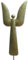 Westerholt 2227 Gartenstecker ENGEL GOLD aus Metall 64 cm