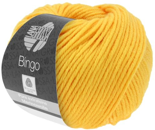 LANA GROSSA Bingo | Extrafeine Merinowolle waschmaschinenfest und filzfrei | Handstrickgarn aus 100% Schurwolle (Merino extrafein) | 50g Wolle zum Stricken & Häkeln | 80m Garn FB 67