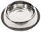 Duvoplus, Gamelle en INOX Classic Fix 155 ML - XS - Ø16 cm, Inoxydable, pour Chien et Chat, avec Bord antidérapant en Caoutchouc, Lavable au Lave-Vaisselle, Convient pour l’intérieur et l’extérieur