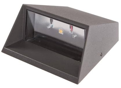 Lucande LED Wandleuchte außen Hanno (spritzwassergeschützt (Modern) in Schwarz aus Aluminium (1 flammig,) - Außenwandleuchten Wandlampe Led Außenlampe Outdoor für Außenwand/Hauswand