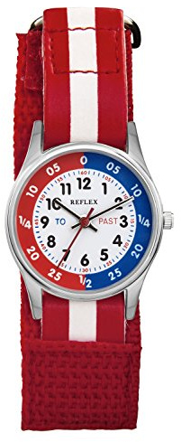 Reflex Unisex Child Quartz Watch, Analogue Classic Display and Textile Strap REFK0002