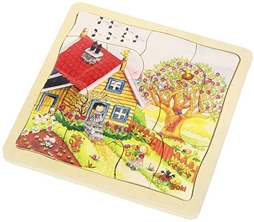 Goki 57684 - Schichtenpuzzle - Jahreszeiten