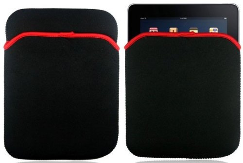 7 Tablet PC Black Slim Soft Neoprene Padded Sleeve Cover for use with Various Android Tablets by KING OF FLASH