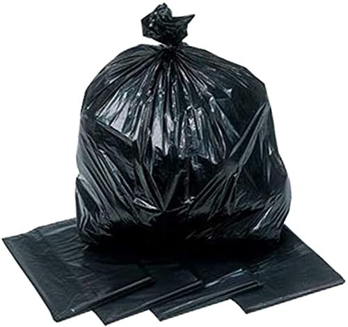 PARTYRama 200 x BLACK BIN BAGS Household family pack Strong Bin Bags,Garbage Bags,Waste Disposal Bags for Household or Commercial Use 100 Liter big bags