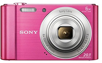 Sony DSC-W810 Fotocamera Digitale Compatta con Sensore Super HAD CCD da 20.1 MP, Zoom Ottico 6x, Video HD, Rosa