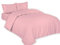 ARLINENS Plain Dyed Duvet Quilt Cover Bedding Set With Pillowcase in following colours and Sizes (Single, Pink)