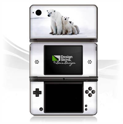 DeinDesign Skin kompatibel mit Nintendo DSi XL Folie Sticker Bär EIS Eisbär