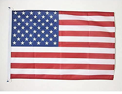 AZ FLAG - Drapeau Etats-Unis Spécial Extérieur - 150x90 cm - Drapeau Américain - Usa En Maille Bloquée Avec Anneaux Plastiques Intégrés - 170g