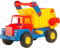 Wader Polesie Truck Nr. 1 mit robusten Gummireifen, geeignet ab 1 Jahr I Buntes Design I Kipp- & Verriegelungsfunktion, 120kg Belastbar