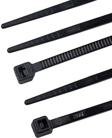 alca® Kabelbinder 100 Stk. schwarz, 2,5x150 mm | Zugfestigkeit 8kg, temperaturbeständig & UV-beständig für Innen- und Außen Kabelbefestigung, aus Nylon 6.6