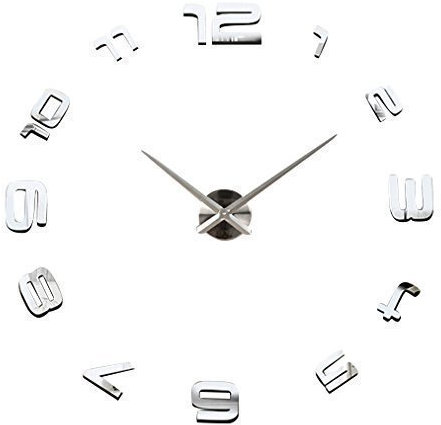 GMMH Design 8 Wanduhr 100-130 cm 3D XXL Uhr Moderne Selbst gestaltbare Do-it-Yourself Wanduhr
