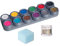 Grehge ke up Theaterschminke Kinderschminke 12 Farben Palette A Schwamm Glitzer Set