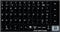 59 touches Clavier lettres blanches adhésif AZERTY Clavier français noir pour ordinateur portable/PC