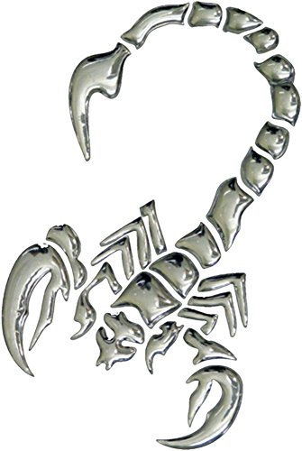 carstyling XXL 3D-Chrome-Sticker Skorpion 105 x 60 mm