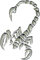 carstyling XXL 3D-Chrome-Sticker Skorpion 105 x 60 mm
