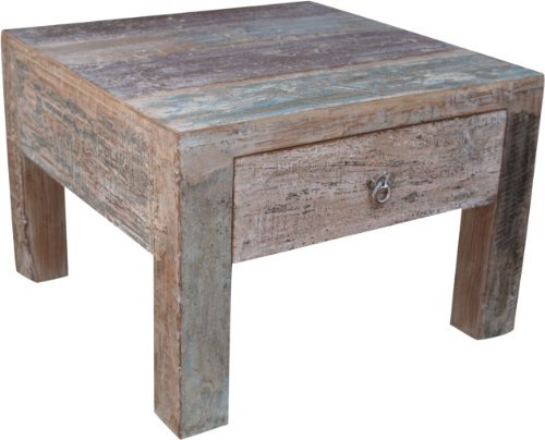 GURU SHOP Kaffeetisch, Couchtisch, Beistelltisch mit Schublade - Modell 8, 46x65x65 cm