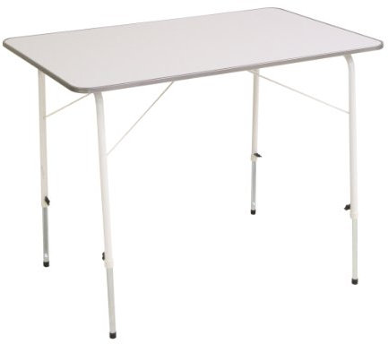 greemotion Campingtisch in Weiß, höhenverstellbarer Tisch, ca. 100x56-76x67 cm