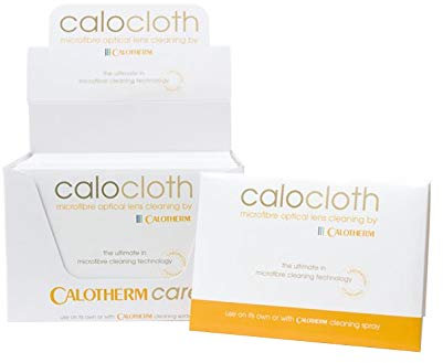 Calotherm Calocloth Pro Microfibre Optical Lens Cleaning Cloth PFAS Free 8x6 - value carton x24 cloths,White,8 x 6-Inch