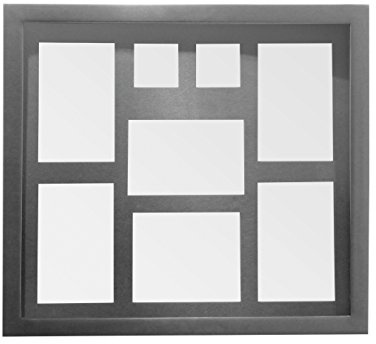 Premier Housewares Multi-Photo Frame for 8 Photos, Silver