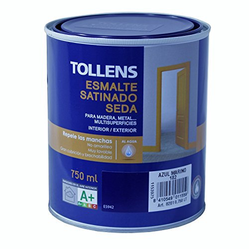 Tollens 8201 Esmalte al Agua Satinado, Azul Marino, 750 ml