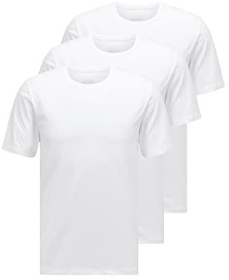 BOSS Herren T-Shirt Rn 3p Co T-Shirt, Weiß, S