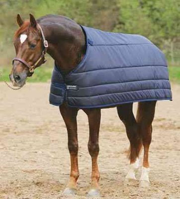 Horseware Irland Pferdedecke, 200 g, Pferde-Outdoordecke, ABAD62, Navy/Navy, 6'9 (206cm)