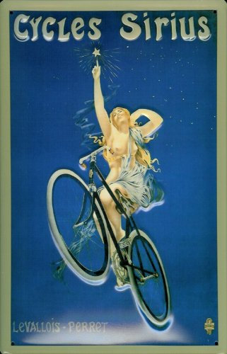 Buddel-Bini Versand Blechschild Cycles Sirius Fahrrad Frau Reifen Schild Nostalgieschild Retro Reklame