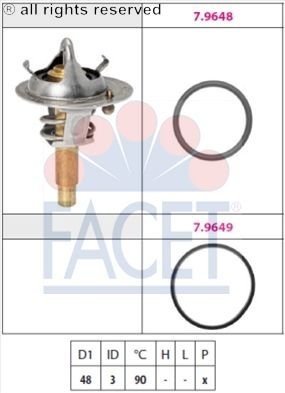 Facet 7.8703S Thermostat, Kⁿhlmittel