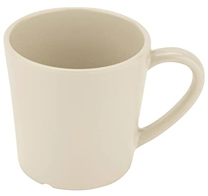 G.E.T. C-107-IV Melamine Coffe Mug/Cup, 8 Ounce, Ivory (Set of 12)