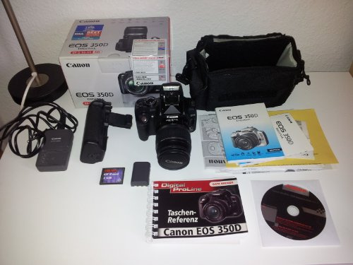 Canon EOS 350D SLR-Digitalkamera (8 MP, inkl. Objektiv EF-S f1:3,5-5, 6/18-55mm)