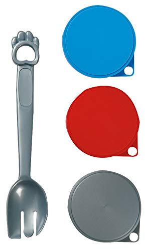 FLAMINGO 504358 - 3 couvercles de boite et cuillère 7,5 cm