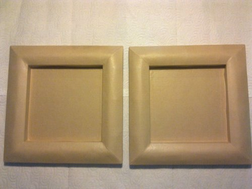 Papp - Bilderrahmen 3D-Art,2Stück- 25x25 cm,innen 16,2x16,2 cm,Serviettentechnik