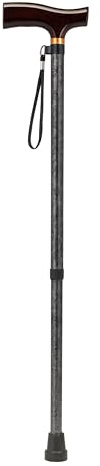 Homecraft Coloured Walking Sticks, Height-Adjustable Walking Stick for Stability and Support, Grey Marble